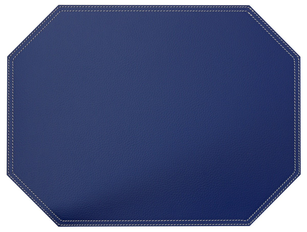 Octagon Placemats/ Table Mats / Made of recycled leather SIZE 15.8''x11.88" - 40 x 30 cm