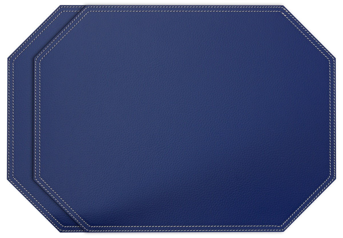 Octagon Placemats/ Table Mats / Made of recycled leather SIZE 15.8''x11.88" - 40 x 30 cm