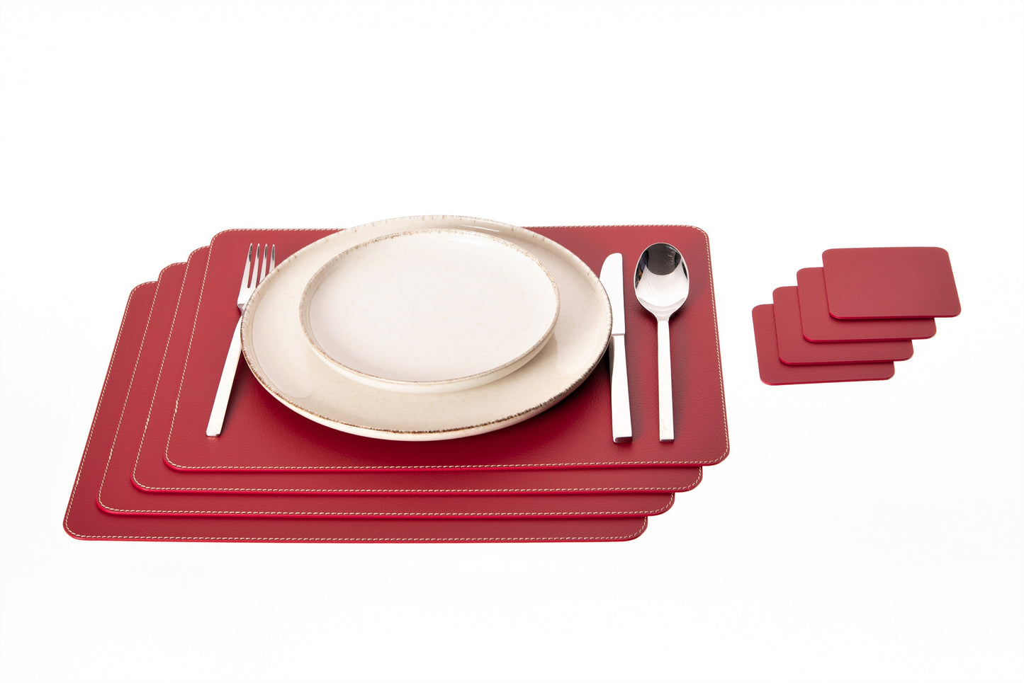 Rectangle Placemats Made of recycled leather 15.8''x11.88" - 40 x 30 cm