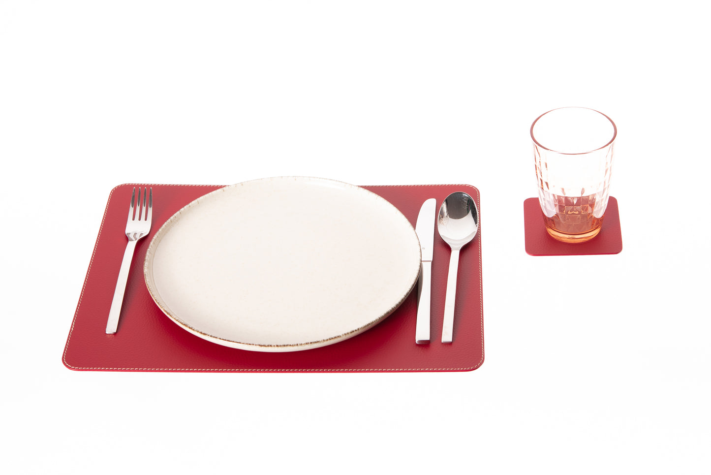 Rectangle Placemats 18''x 13''/ 45.7 x 33.03 cm made of Recycled Leather