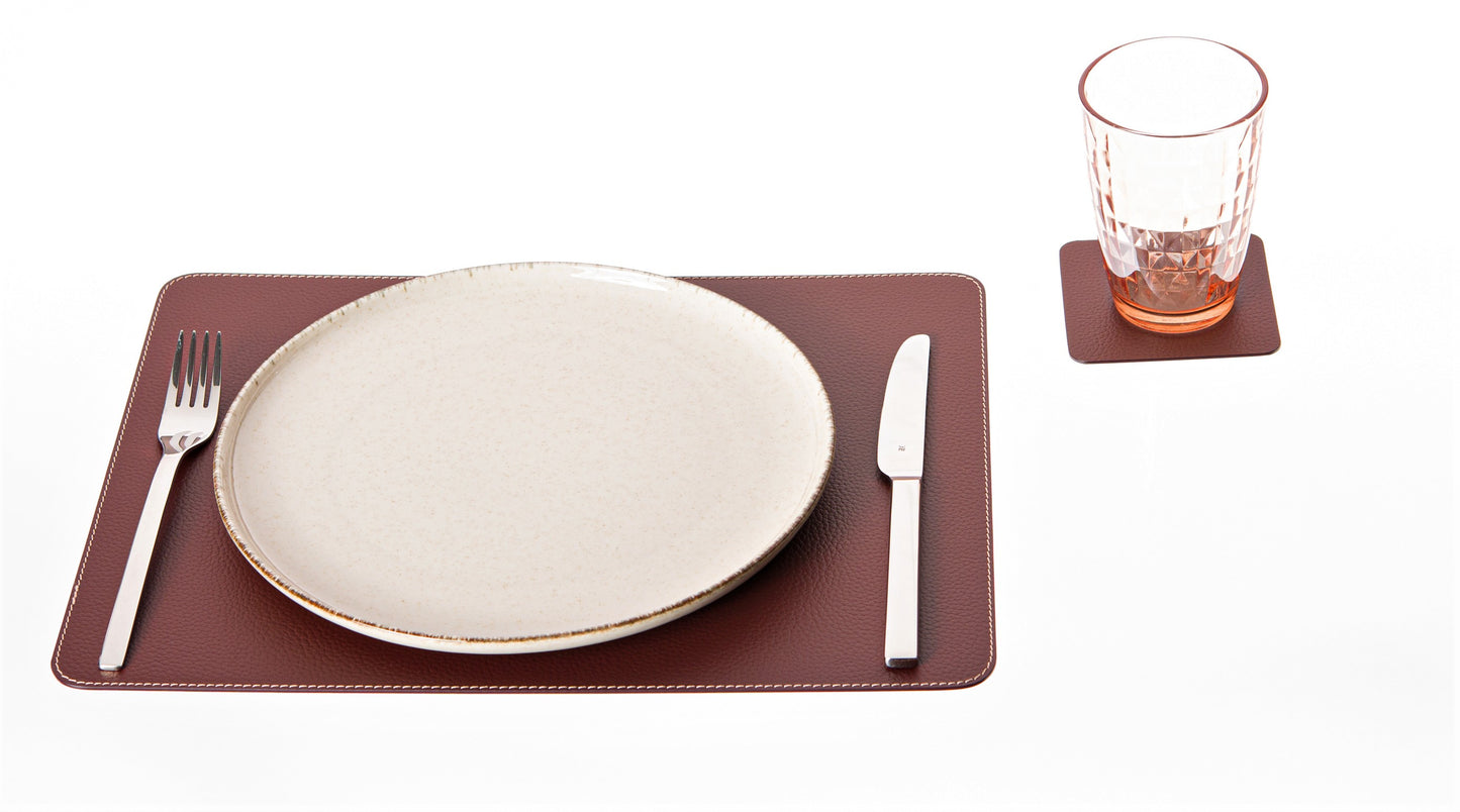 Rectangle Placemats Made of recycled leather 15.8''x11.88" - 40 x 30 cm