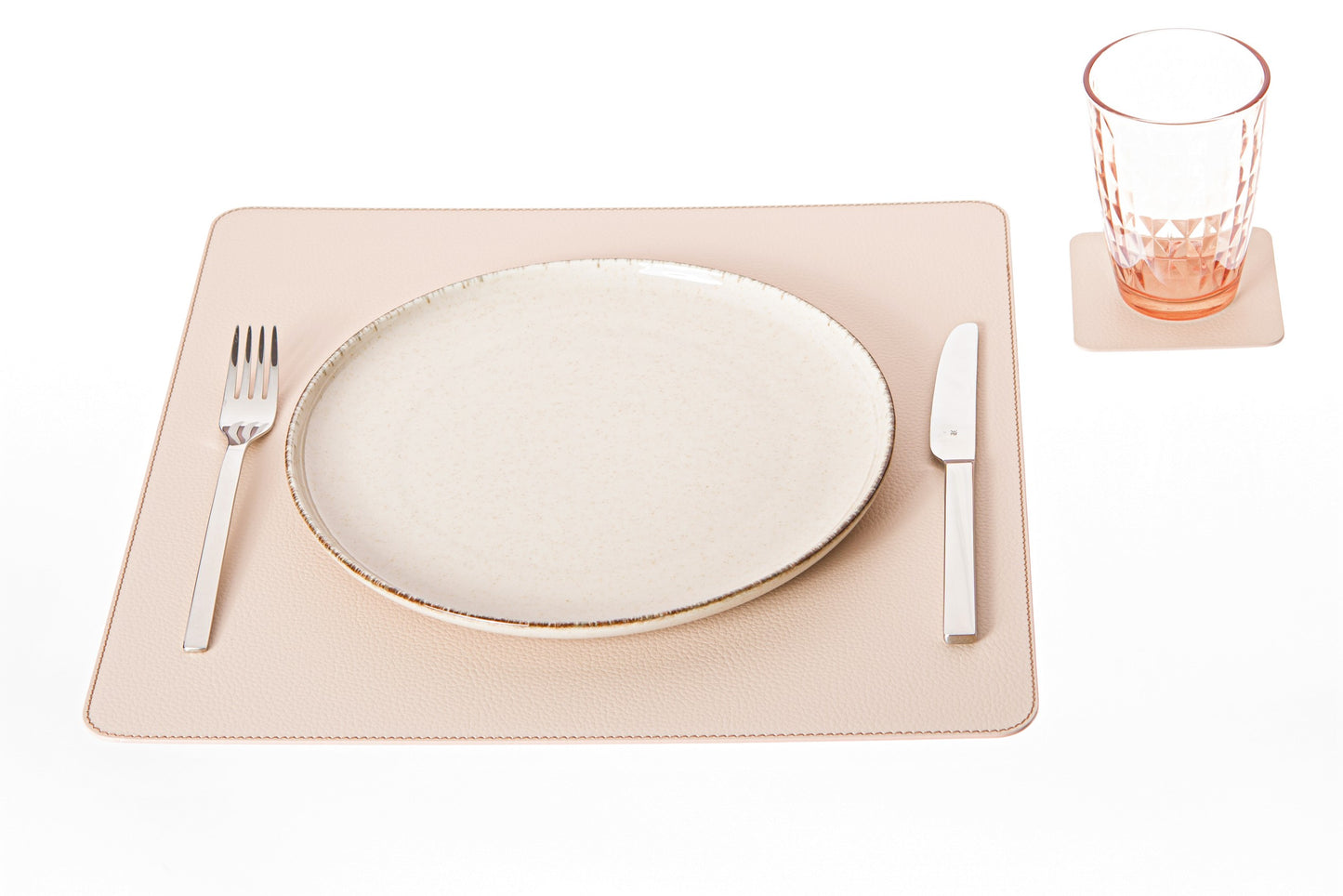 Square Placemats / Recycled Leather Table mats 15.75 '' or 40 cm / Table place mats and coasters / Dining table sets / Table placemats