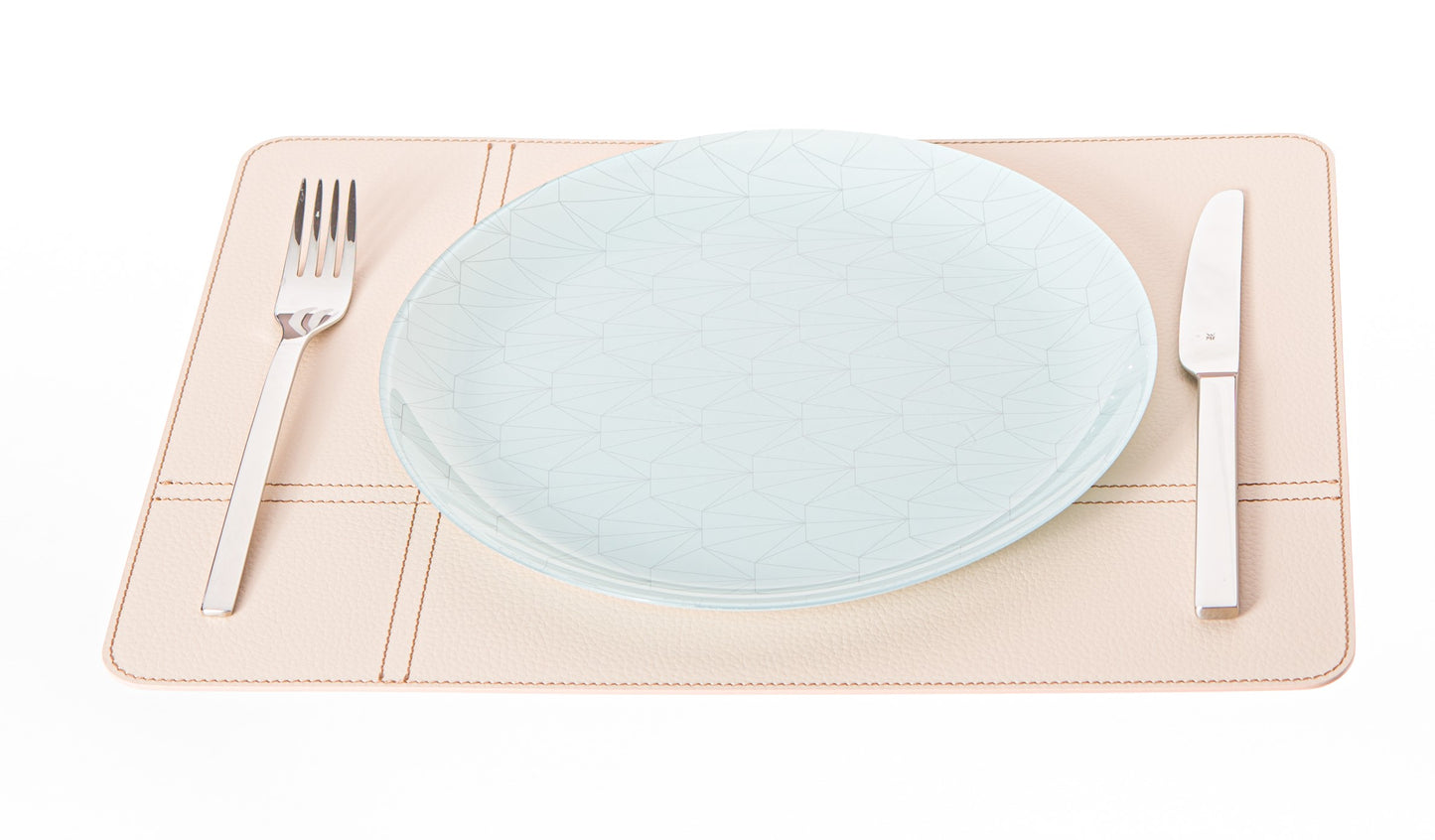 Rectangle Placemats Cross Stitching Made of Recycled Leather SIZE 15.8''x11.88" - 40 x 30 cm