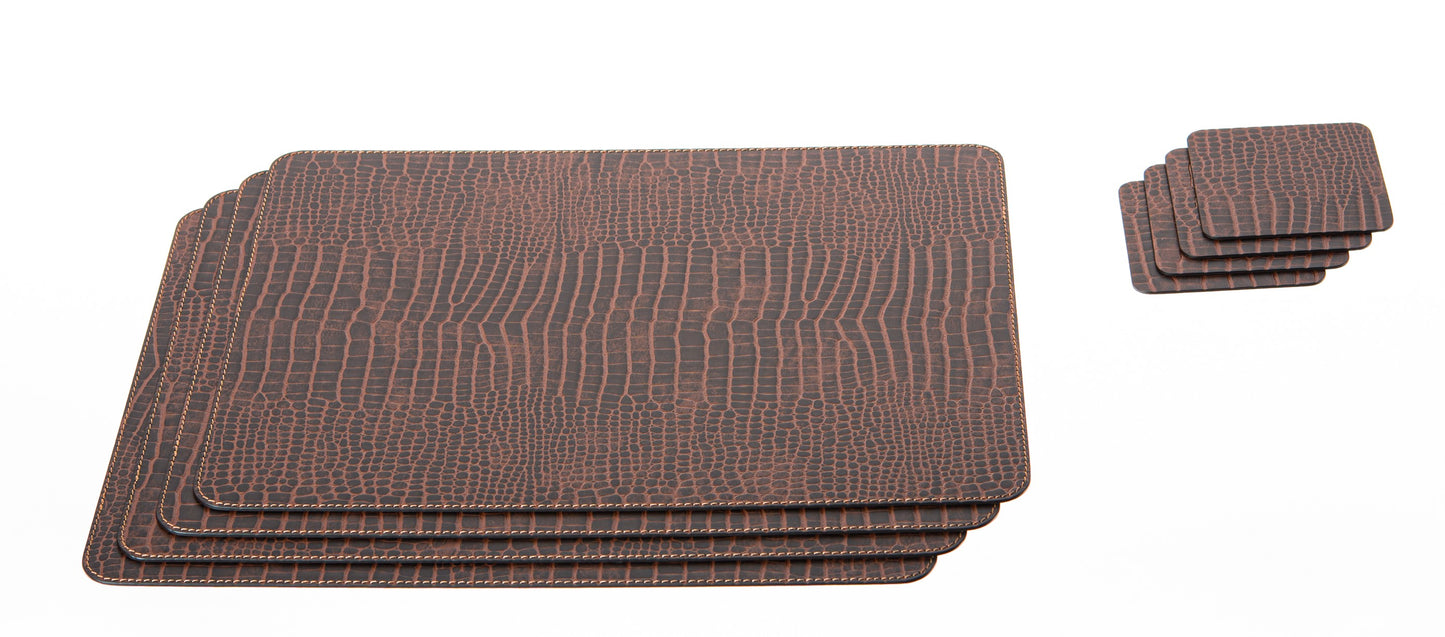 Rectangle Placemats 18''x 13''/ 45.7 x 33.03 cm made of Recycled Leather