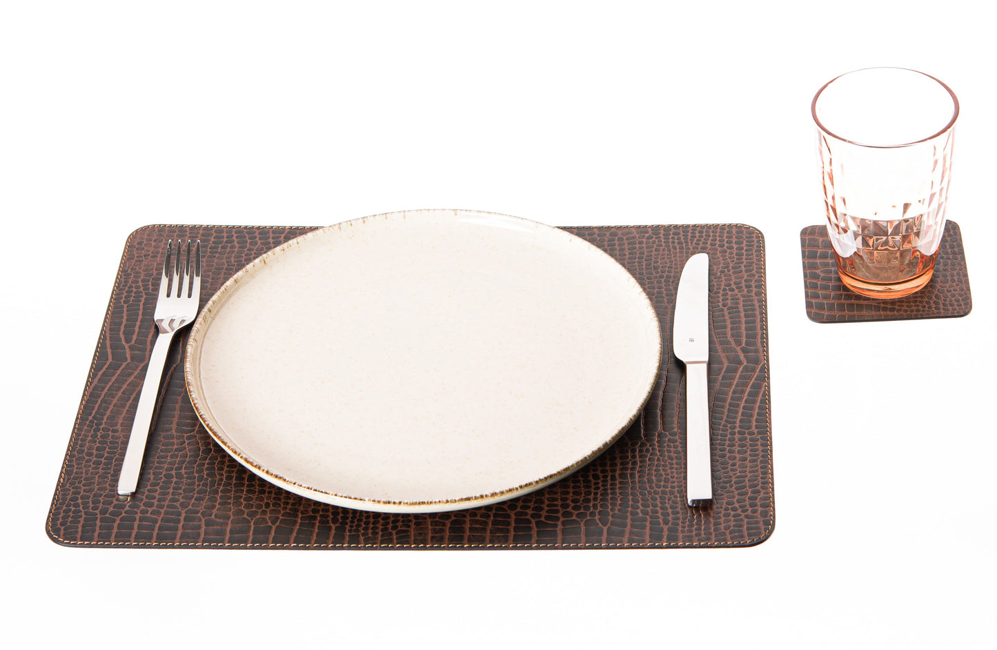 Rectangle Placemats Made of recycled leather 15.8''x11.88" - 40 x 30 cm
