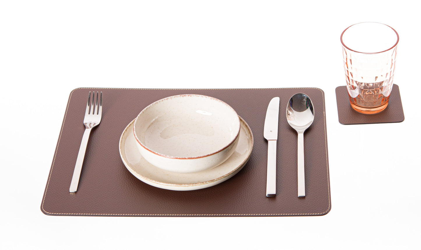 Rectangle Placemats 18''x 13''/ 45.7 x 33.03 cm made of Recycled Leather