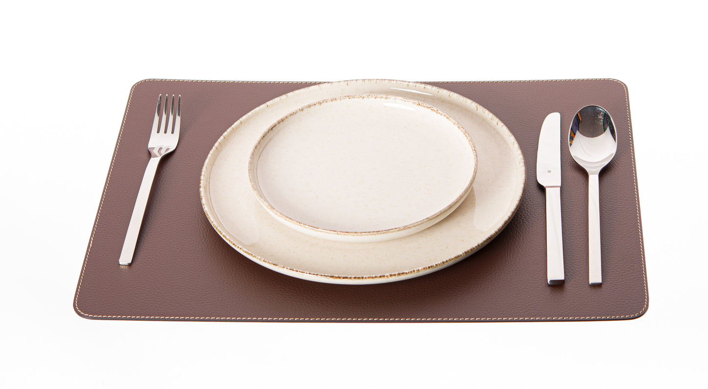 Rectangle Placemats 18''x 13''/ 45.7 x 33.03 cm made of Recycled Leather