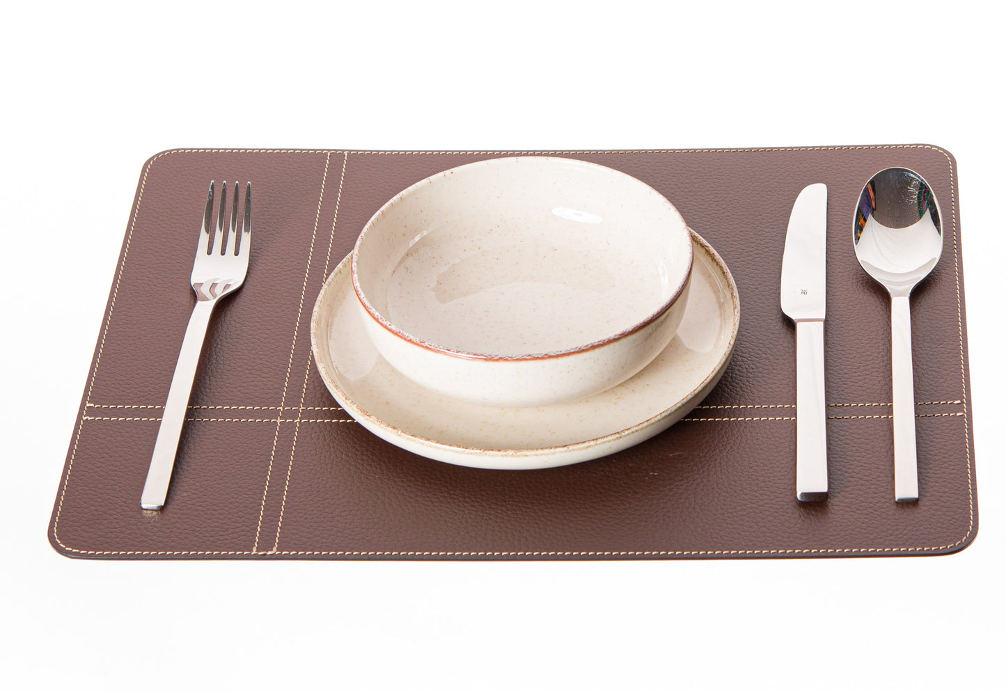 Rectangle Placemats Cross Stitching Made of Recycled Leather SIZE 15.8''x11.88" - 40 x 30 cm