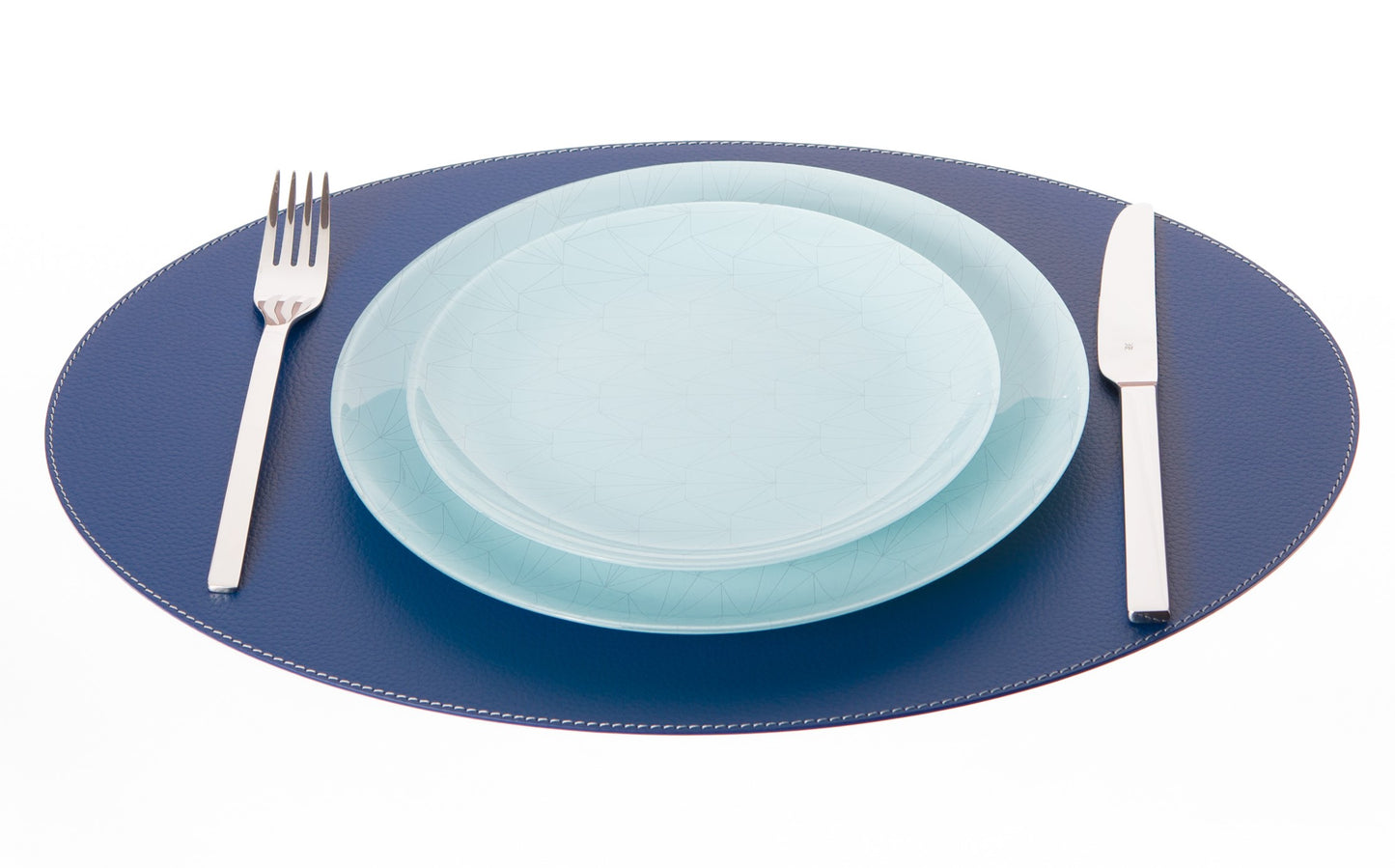 Oval Placemats 18''x 13''- 45.7 x 33 cm made of recycled leather