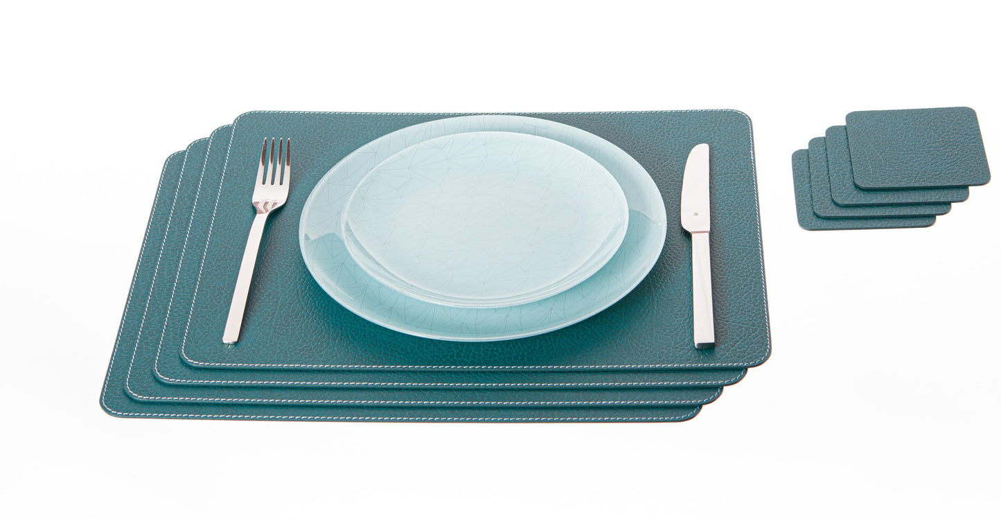 Rectangle Placemats Made of recycled leather 15.8''x11.88" - 40 x 30 cm