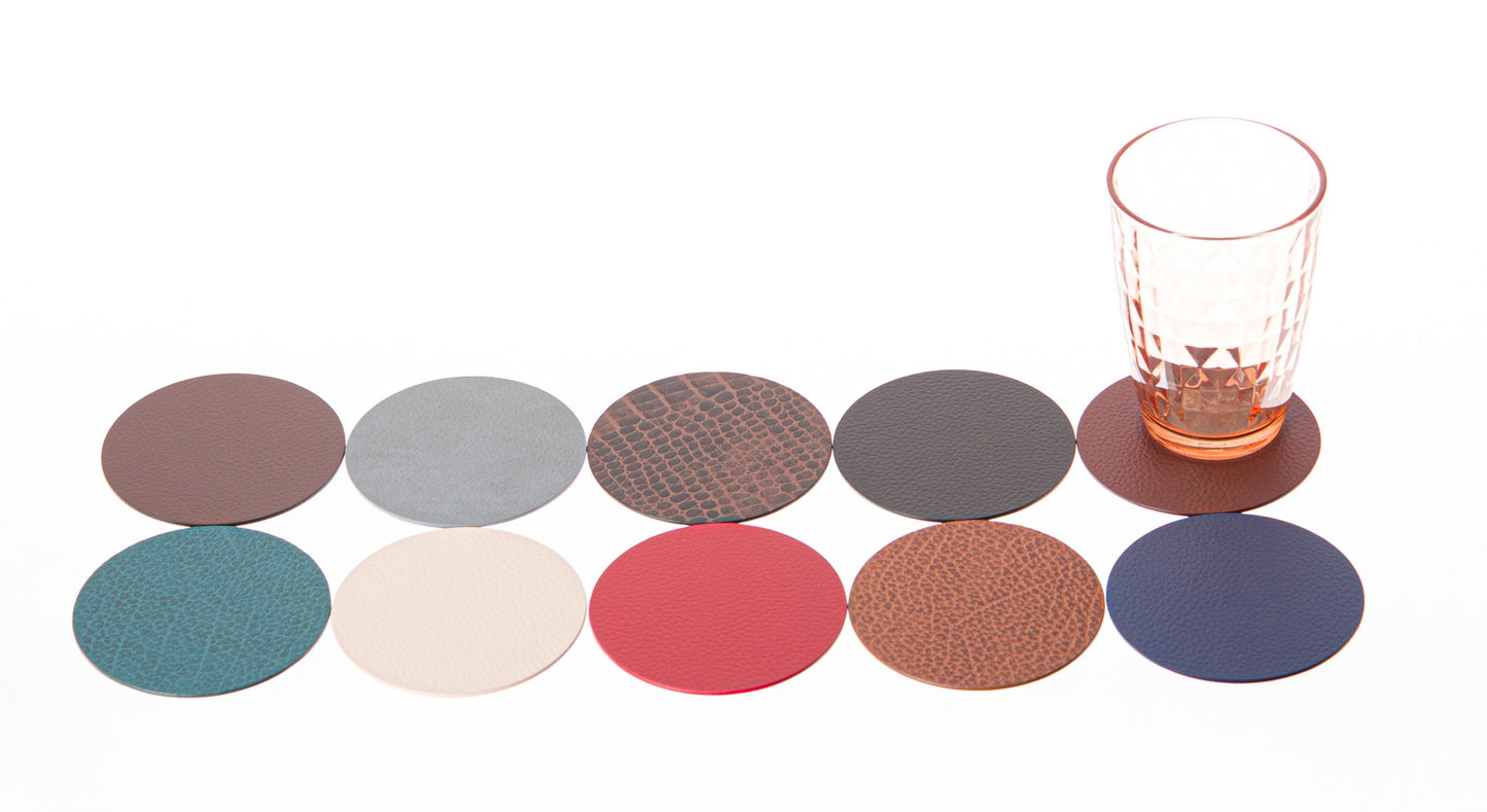 Oval Placemats 18''x 13''- 45.7 x 33 cm made of recycled leather