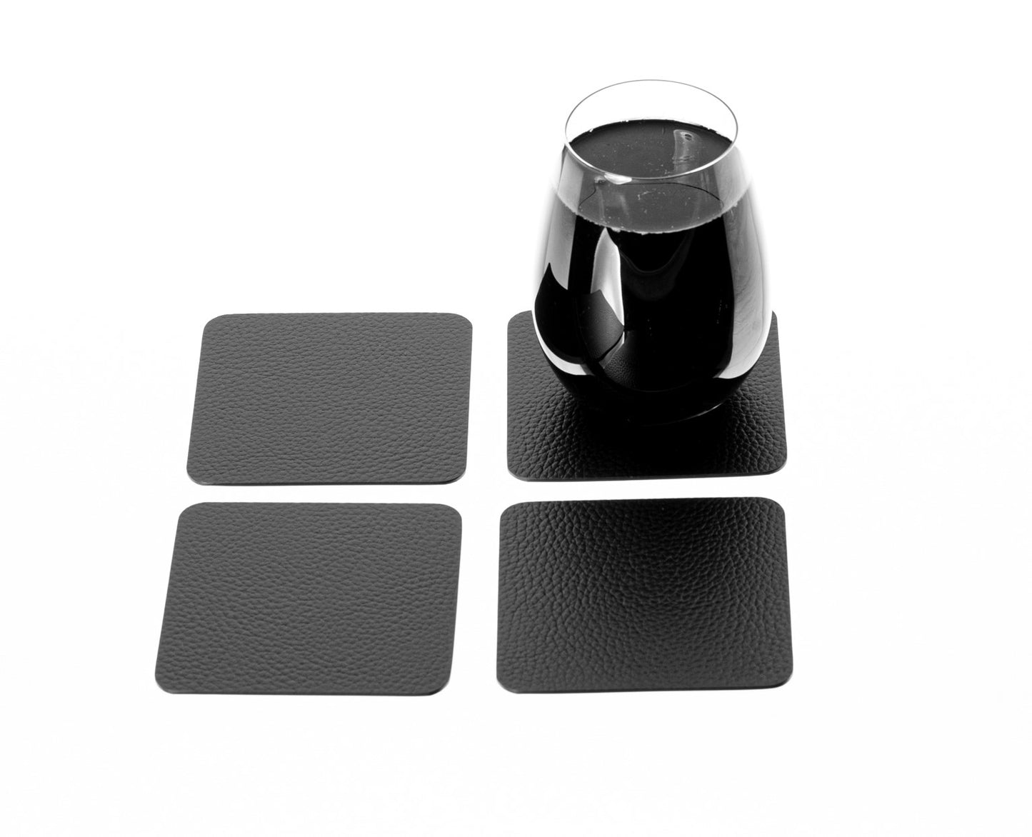 Coasters Set of 4, 6, 10 Recycled Leather Drink Coasters