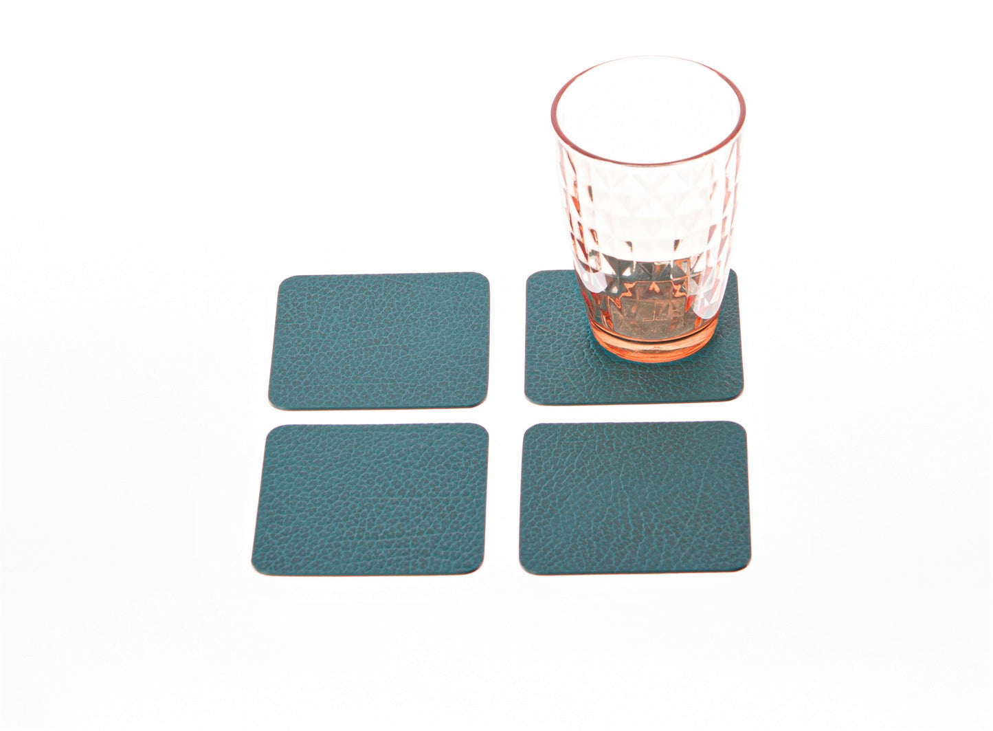 Coasters Set of 4, 6, 10 Recycled Leather Drink Coasters