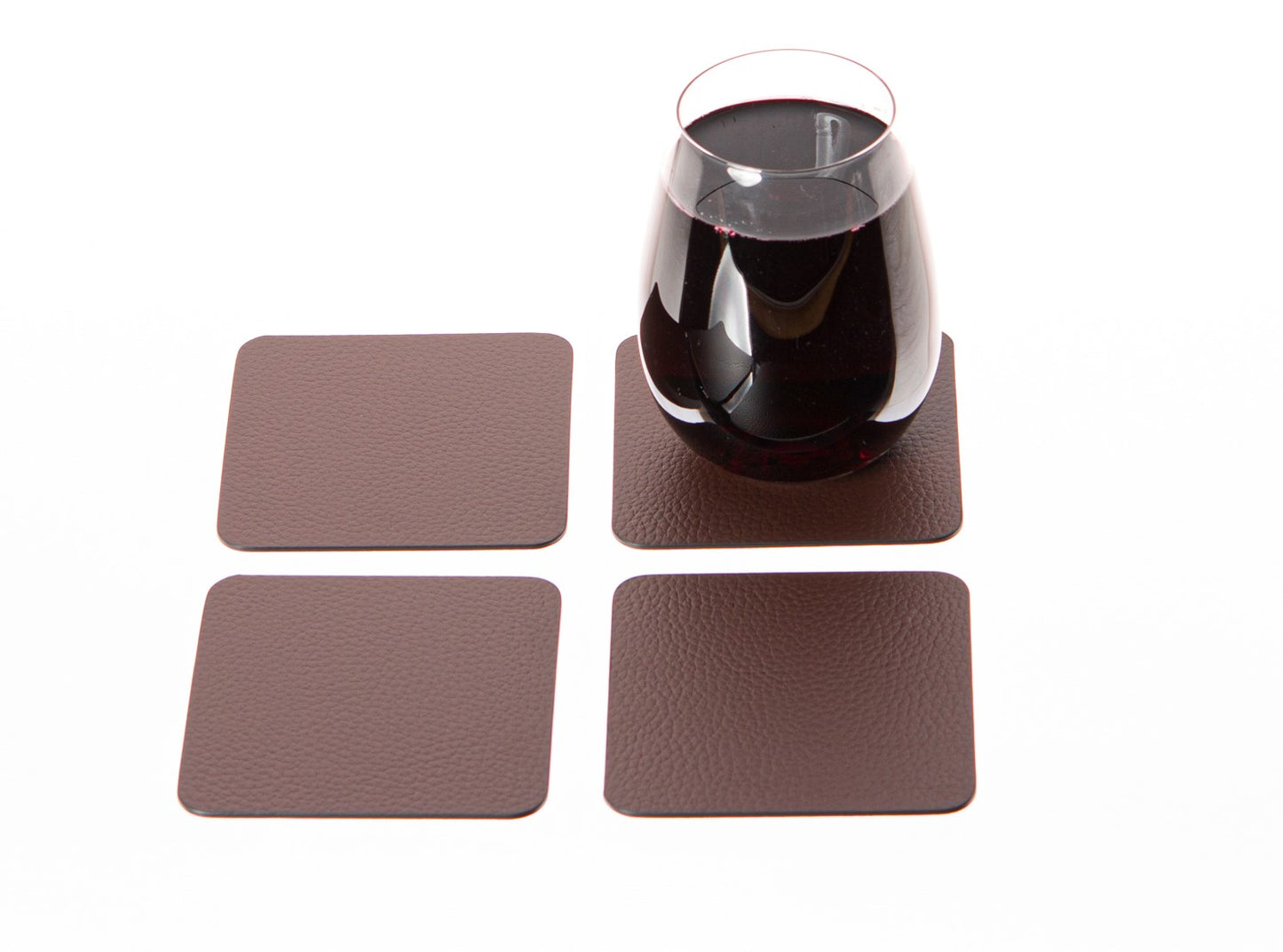 Coasters Set of 4, 6, 10 Recycled Leather Drink Coasters