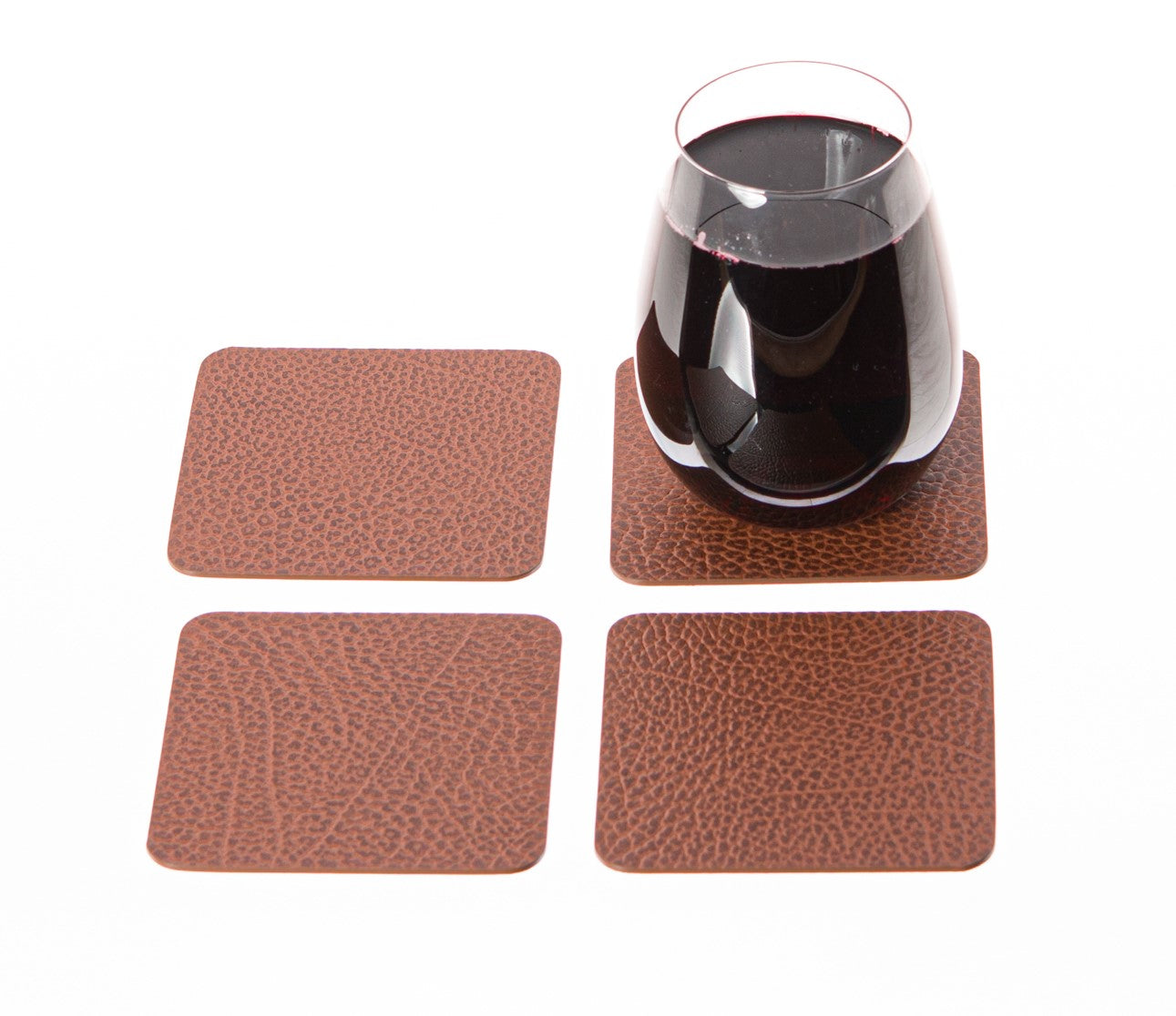 Coasters Set of 4, 6, 10 Recycled Leather Drink Coasters