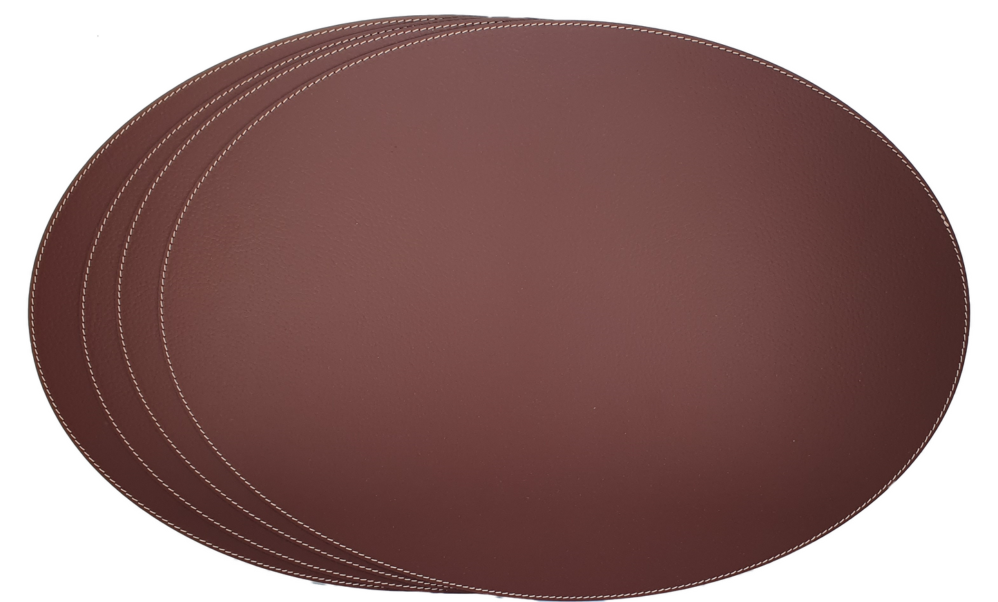 Oval Placemats 18''x 13''- 45.7 x 33 cm made of recycled leather