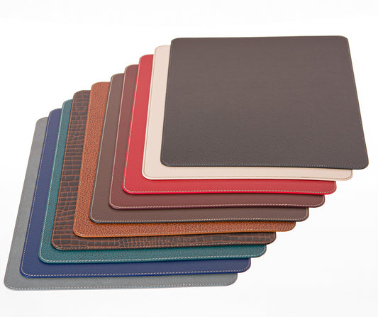 Round Placemats 15'' 38.10cm / Recycled Leather Table Mats /table Place Mats  and Coasters / Dining Table Sets / Table Placemats 