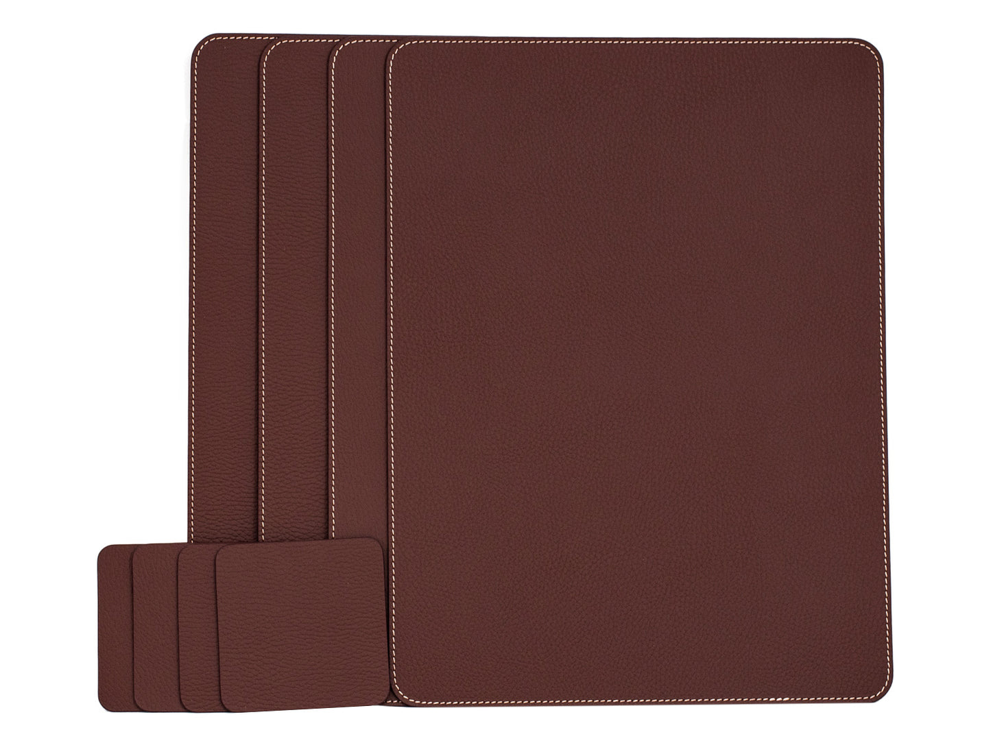 Rectangle Placemats 18''x 13''/ 45.7 x 33.03 cm made of Recycled Leather