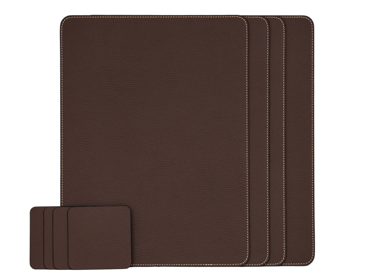 Rectangle Placemats 18''x 13''/ 45.7 x 33.03 cm made of Recycled Leather