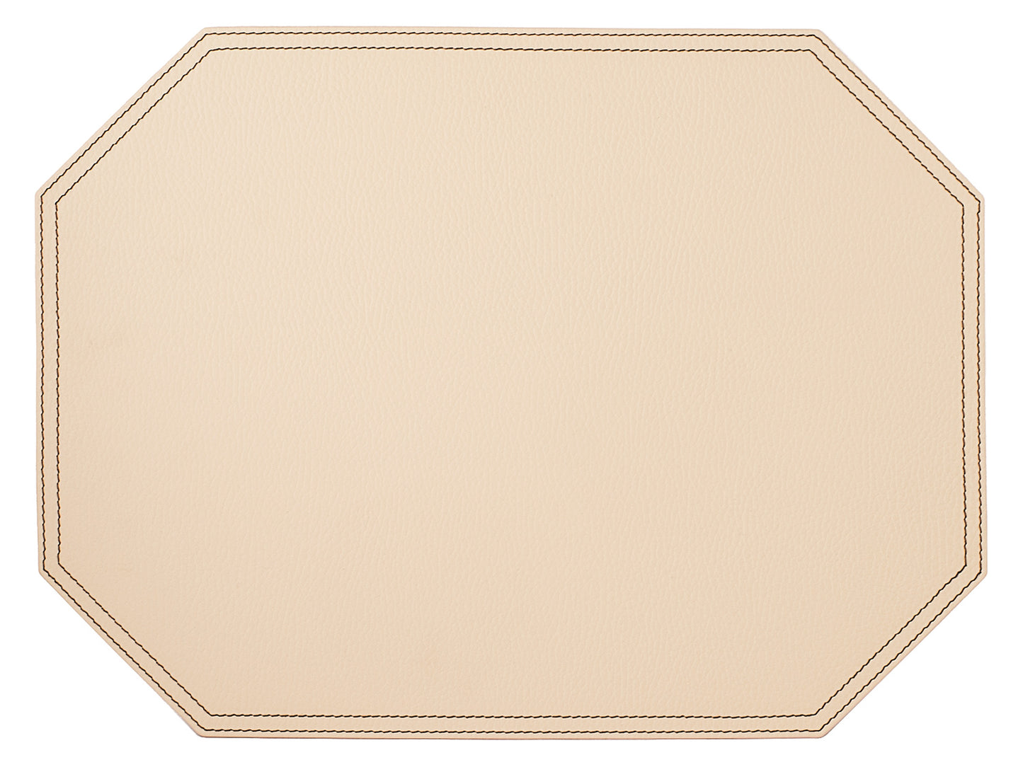 Octagon Placemats/ Table Mats / Made of recycled leather  SIZE 15.8''x11.88" - 40 x 30 cm