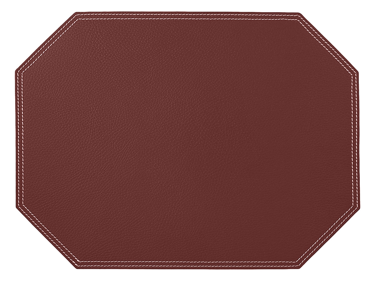 Octagon Placemats/ Table Mats / Made of recycled leather  SIZE 15.8''x11.88" - 40 x 30 cm