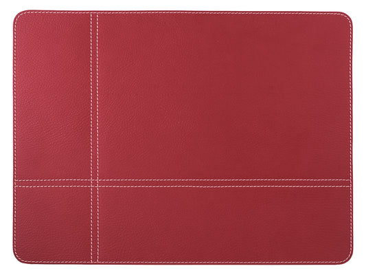 Rectangle Placemats Cross Stitching Made of Recycled Leather  SIZE 15.8''x11.88" - 40 x 30 cm