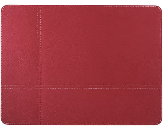 Rectangle Placemats Cross Stitching Made of Recycled Leather SIZE 15.8''x11.88" - 40 x 30 cm