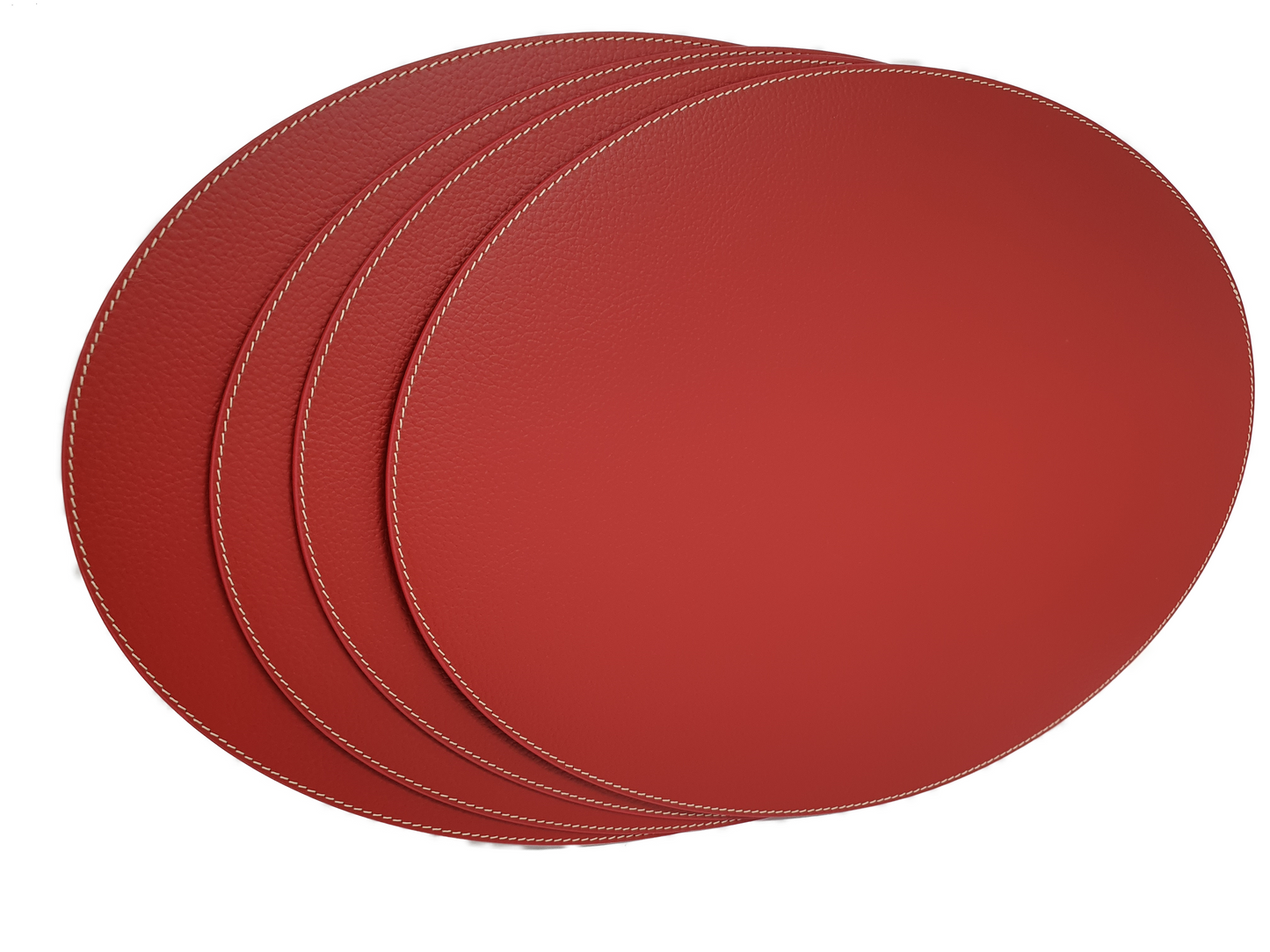 Oval Placemats 18''x 13''- 45.7 x 33 cm made of recycled leather