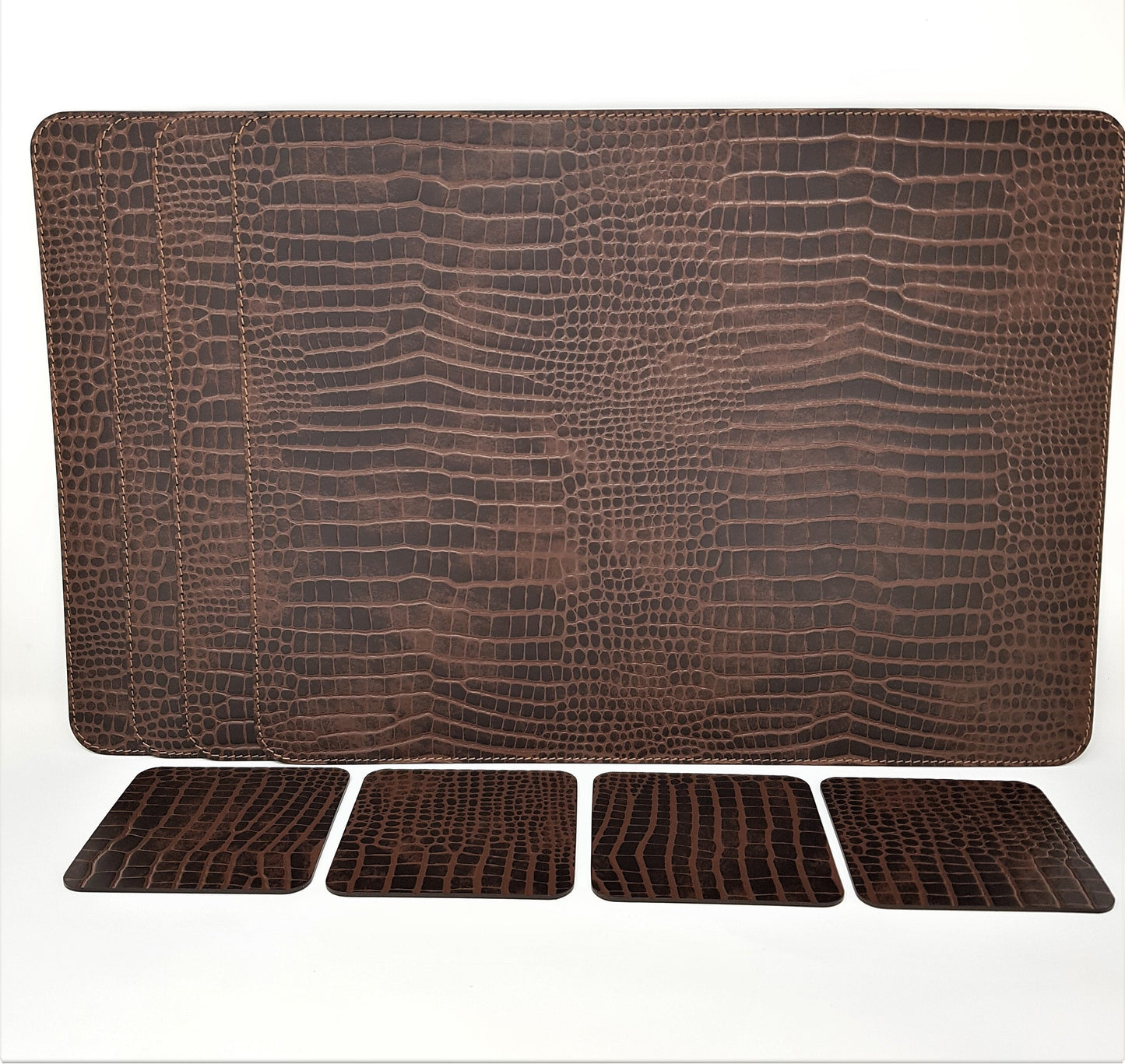 Rectangle Placemats 18''x 13''/ 45.7 x 33.03 cm made of Recycled Leather